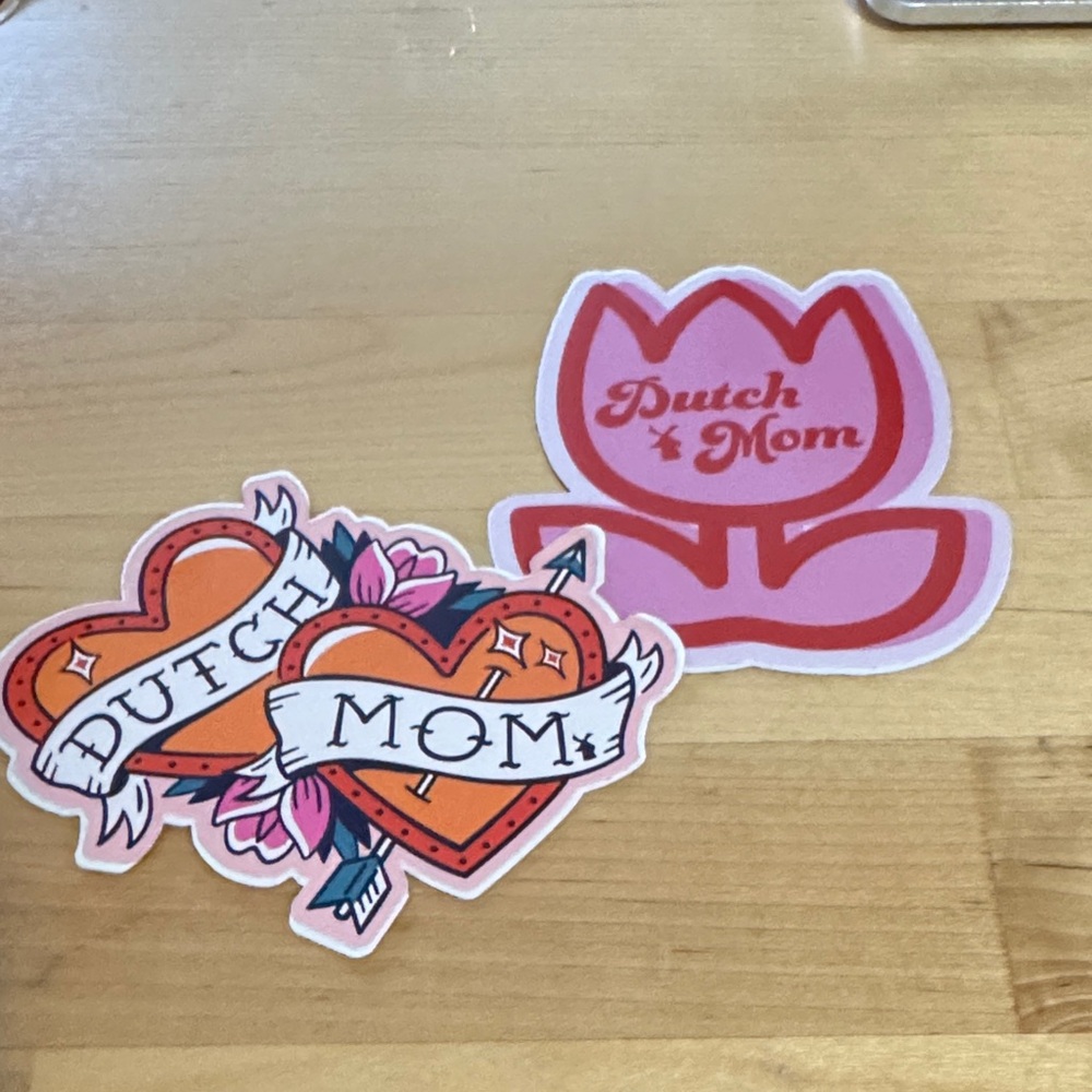 Dutch Bros Pink and Orange Stickers